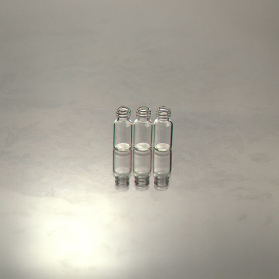 Tubular Clear Screwed Glass Bottle with Safety Ring